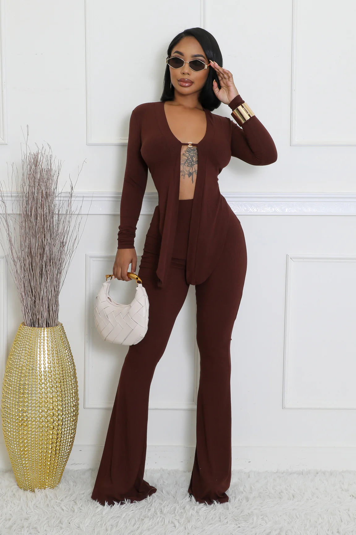 Pretty Brown Pant Set