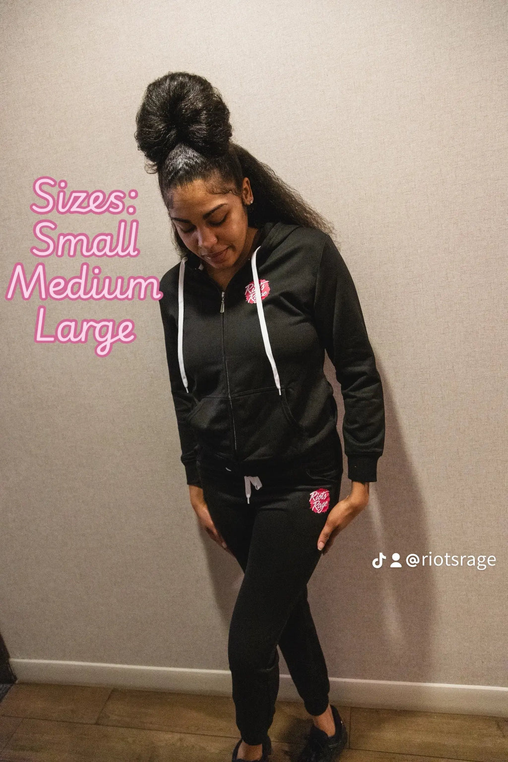 Black Matching Set w/Pink Logo